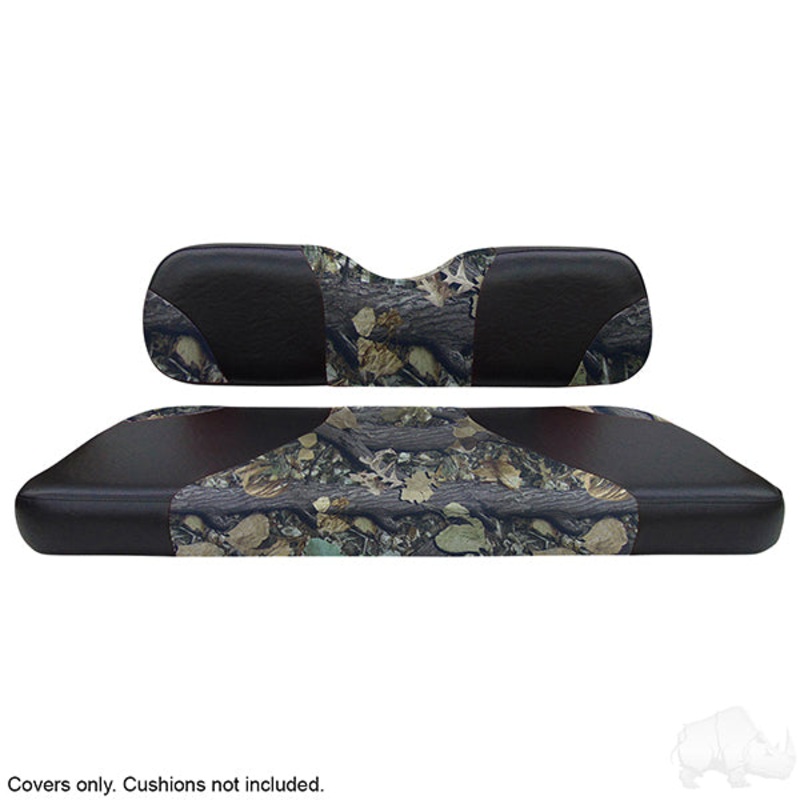 RHOX Front Seat Cover Set, Sport Black/Camo, E-Z-Go TXT 96-13 PN# SEAT-011BC-S-CV