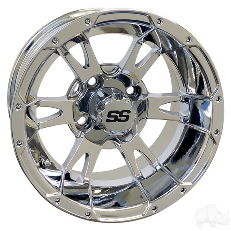 RHOX RX322, Chrome w/ Center Cap, 12×7 ET-25 PN# TIR-RX322