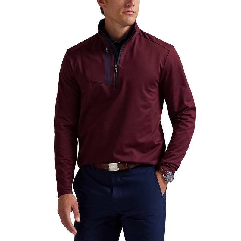 RLX Ralph Lauren Lux Perf Half Zip Pullover – Rich Ruby