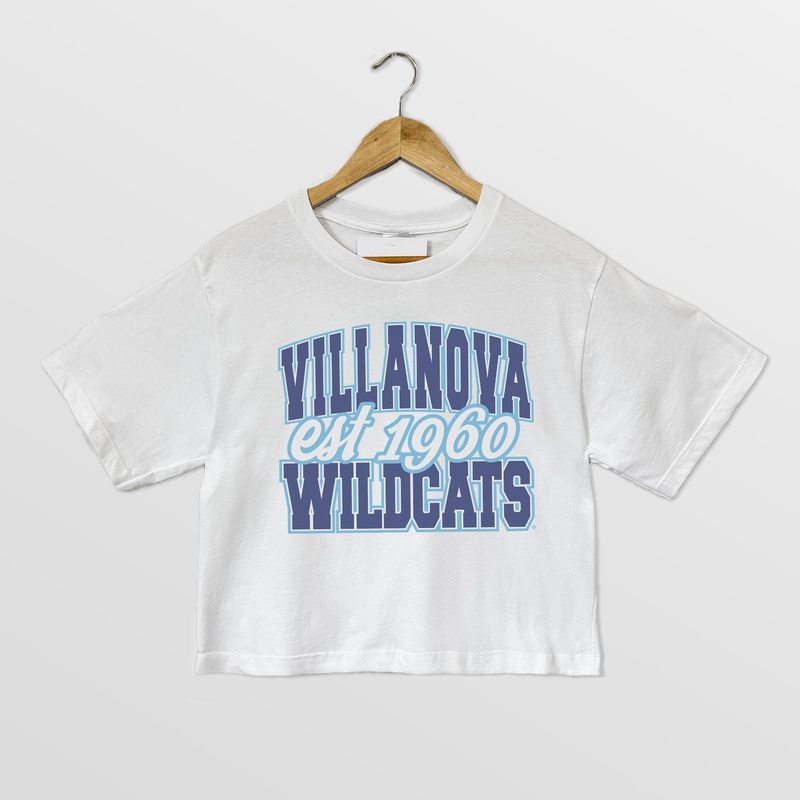 VILLANOVA WILDCATS DEEP ROOTS BOXY FIT WOMEN’S CROPPED TEE