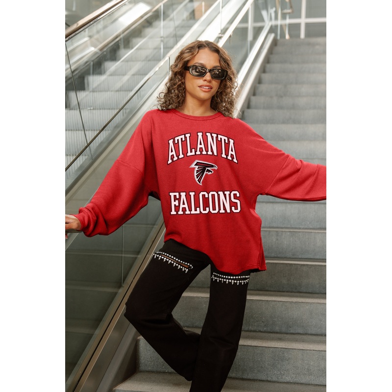 ATLANTA FALCONS RELENTLESS VINTAGE WASH CORDED PULLOVER