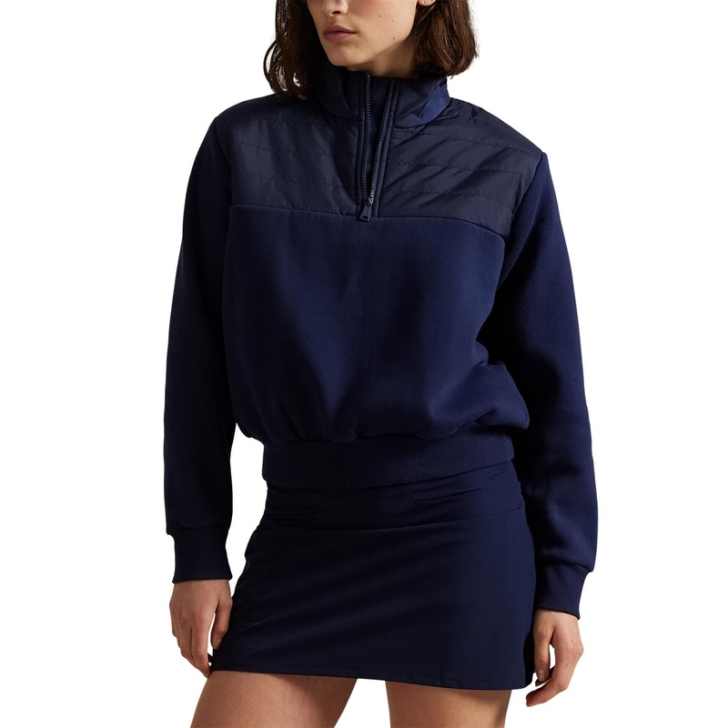 RLX Ralph Lauren Women’s Quilted Fleece Half Zip – Refined Navy