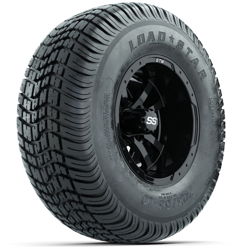 Set of (4) 10 in GTW Storm Trooper Wheels with 205/65-10 Kenda Load Star Tires PN# A19-581