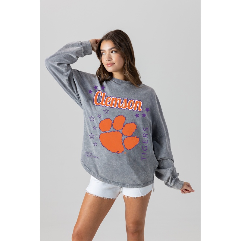 CLEMSON TIGERS Starbound Oversized Long-Sleeve Tee