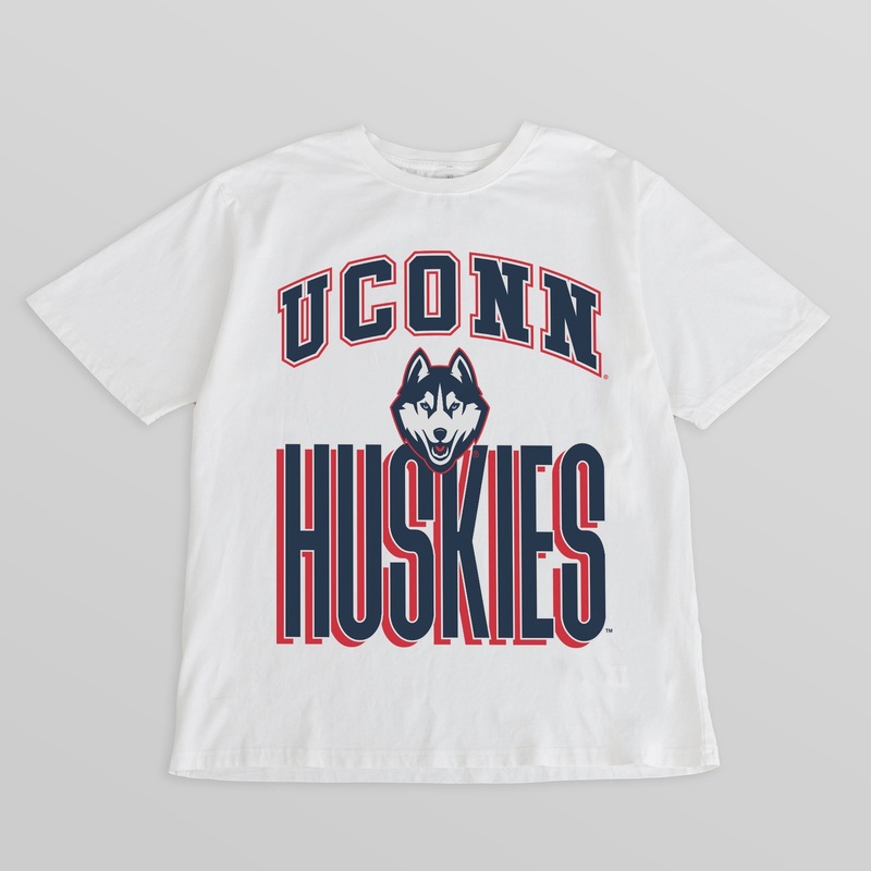 UCONN HUSKIES FIERCE FOCUS WASHED RELAXED FIT TEE
