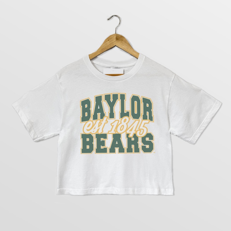 BAYLOR BEARS DEEP ROOTS BOXY FIT WOMEN’S CROPPED TEE