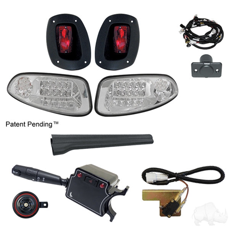 Build Your Own LED Clear Lens Factory Light Kit, E-Z-Go RXV 08-15 (Deluxe, Electric) PN# LGT-610LCT3B7