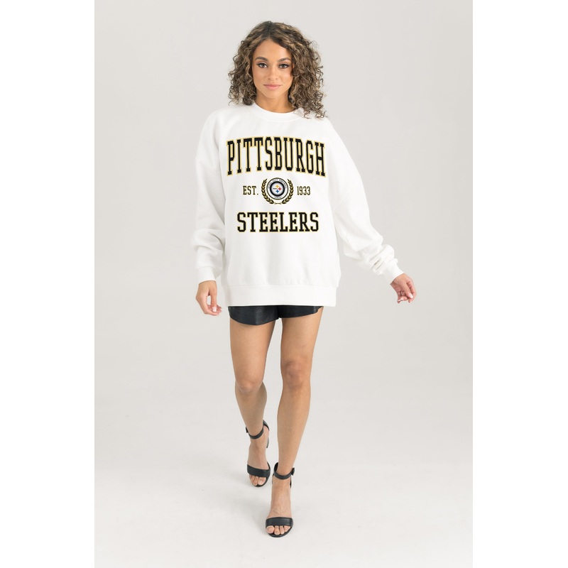 PITTSBURGH STEELERS Timeless Triumph Fleece Crewneck Pullover
