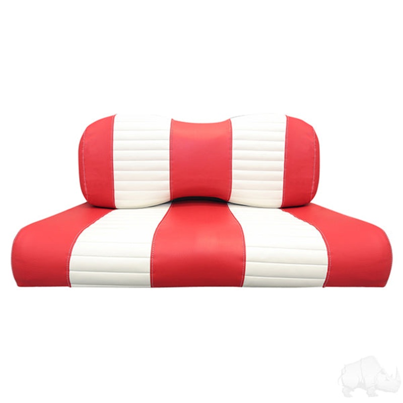 Seat Back & Bottom Covers, Red/White, Yamaha Drive PN# SEAT-3014D