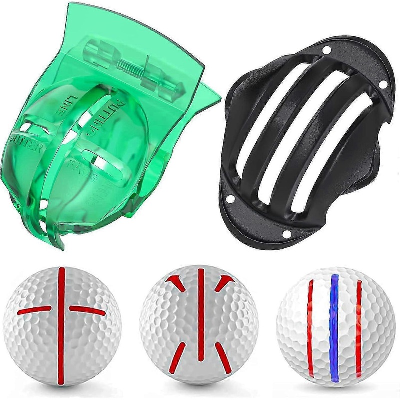 Golf ball alignment kit with marker pen and accessories
