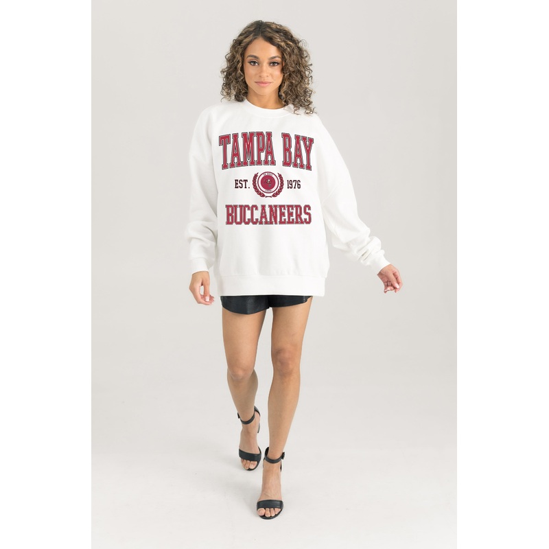 TAMPA BAY BUCCANEERS Timeless Triumph Fleece Crewneck Pullover