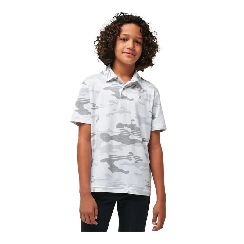 Travis Mathew Junior Boys Heater Camo Polo