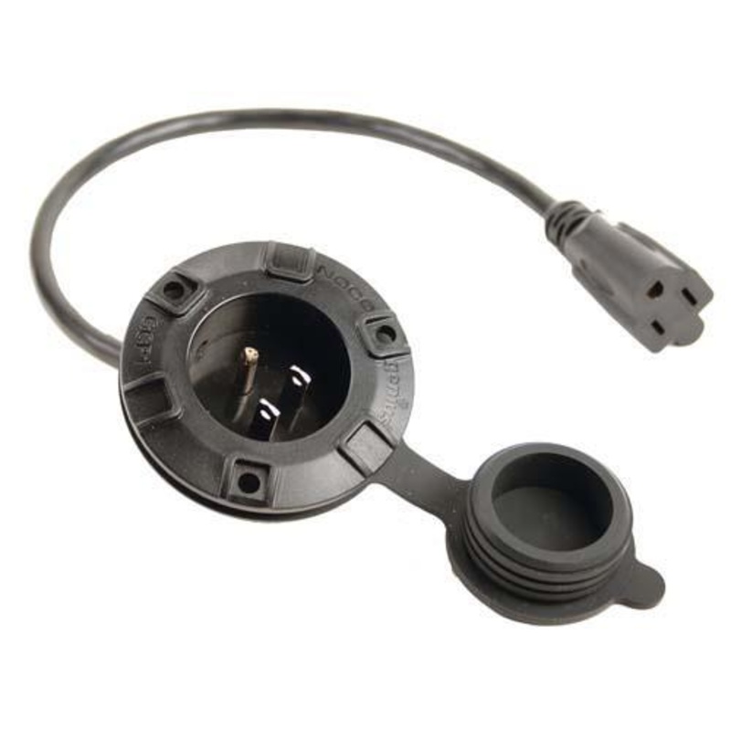 AC Port Plug with Integrated Extension Cable