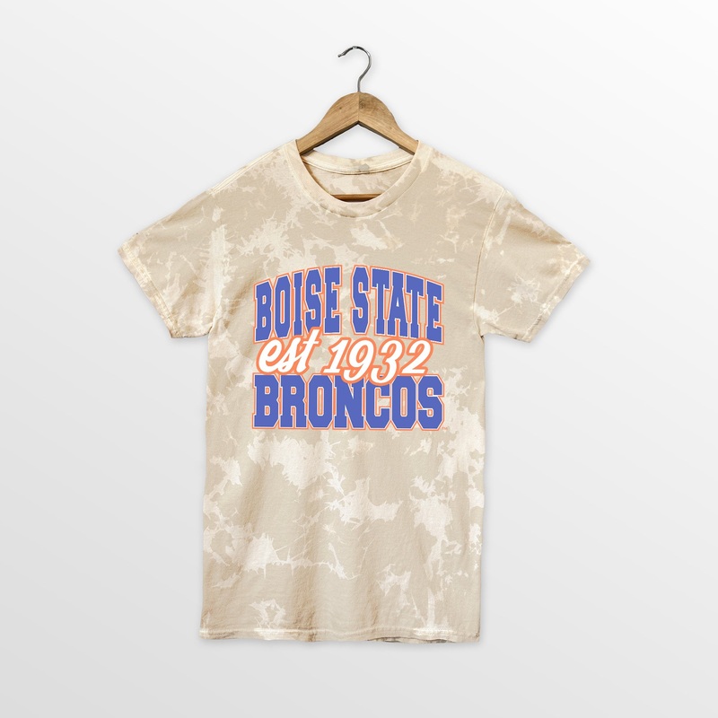 BOISE STATE BRONCOS DEEP ROOTS BLEACH WASH TEE