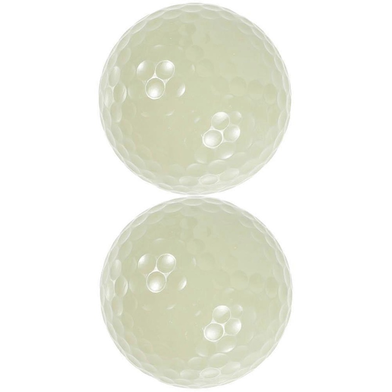 Novelty Golf Balls For Night Training Trackable Fluorescent Materials 4.00X4.00X4.00CM Luminous 2Pcs