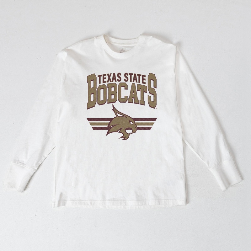 TEXAS STATE BOBCATS SWIFT STRIKE ESSENTIAL RELAXED FIT LONG SLEEVE TEE