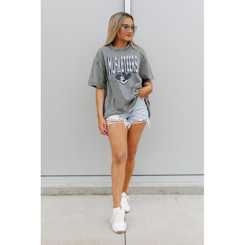XAVIER MUSKETEERS Solid Defense Oversized Crewneck Tee