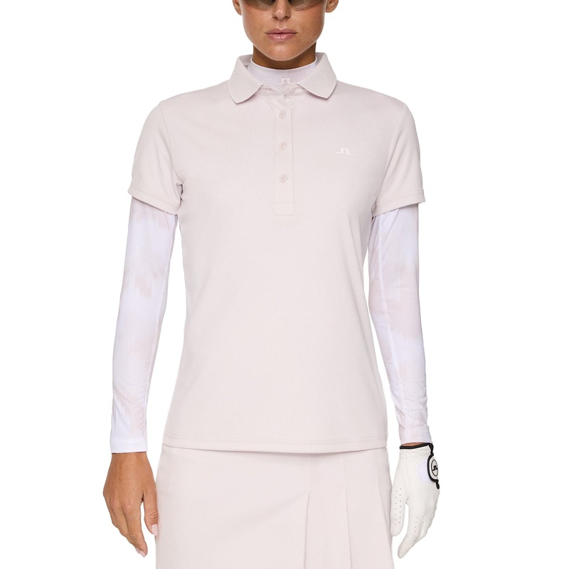 J.Lindeberg Women’s Cassie Golf Polo Shirt – Grey Lilac