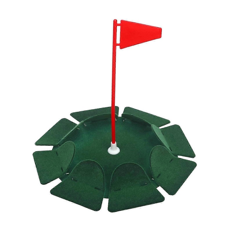 Putting Practice Cup with Flag Putter Training Aid for Indoor and Outdoor Sports Activities – Red Flag Design