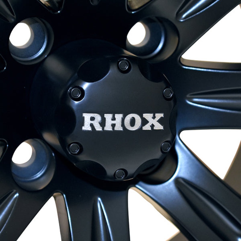 RHOX Vegas, Matte Black w/ Center Cap, 12×7 ET-25