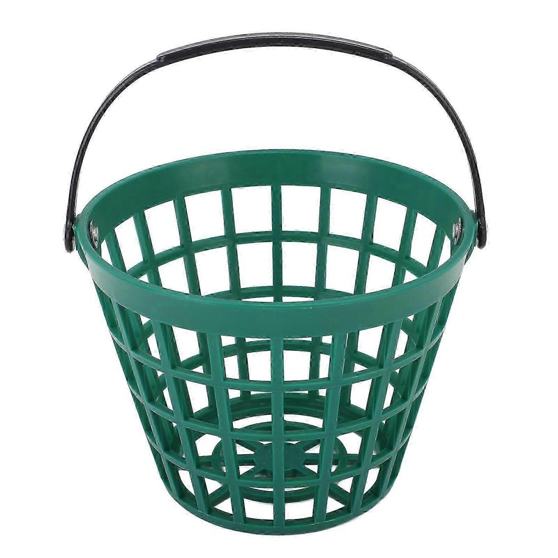 2025 Golf Ball Basket Golfball Container With Handle Nylon Plastic Golf Ball Bucket Green Holds Up To 25pcs