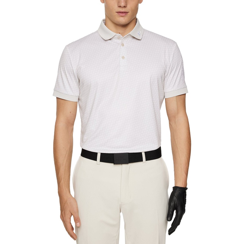 J.Lindeberg Tour Tech Printed Golf Polo Shirt – Shadow Bridge Moonbeam