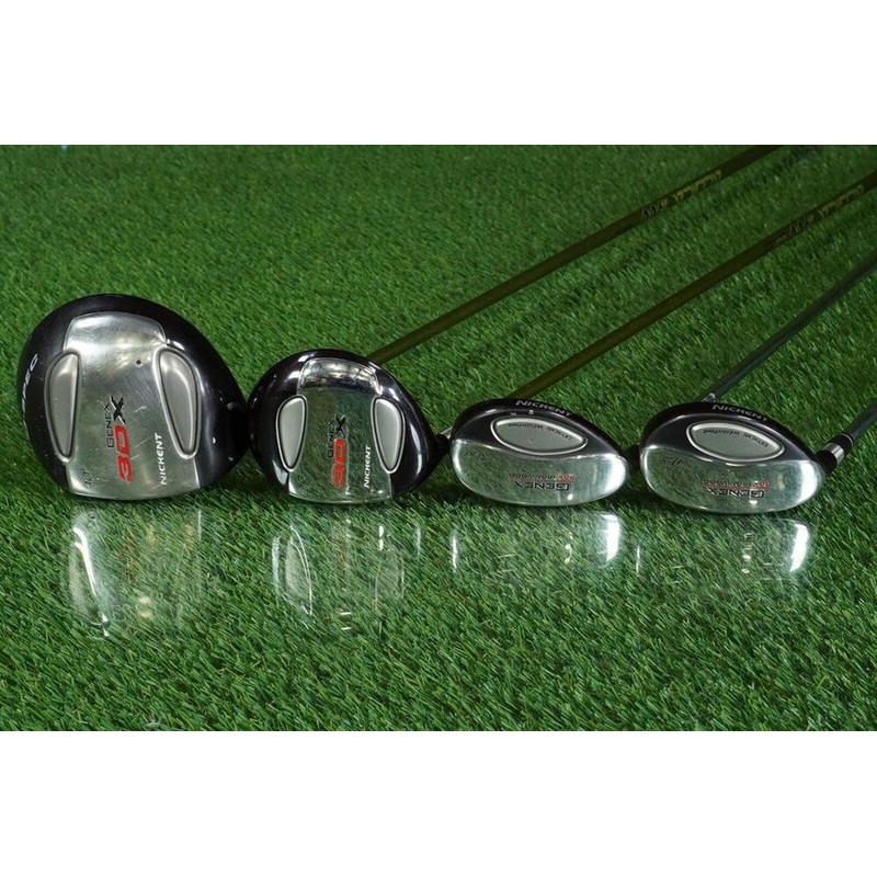 NICKENT 3DX 10 DRIVER + 3 FAIRWAY WOOD + 20 3H & 23 4H HYBRIDS STIFF LEFTY LH