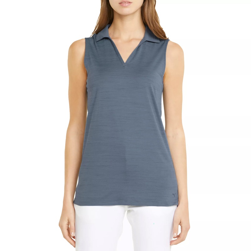 Puma Women’s CLOUDSPUN Coast Sleeveless Golf Polo – Evening Sky Heather