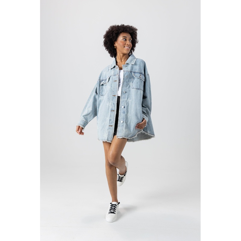 STARRY DREAM DISTREESED DENIM JACKET