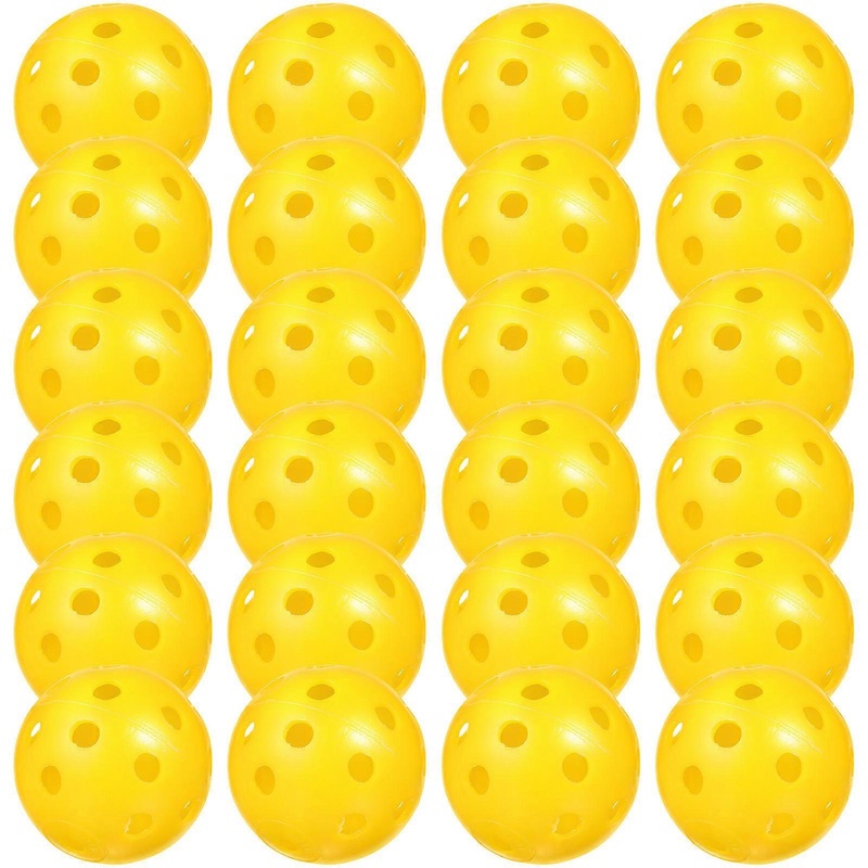 24pcs Durable Plastic Golf Practice Balls for Skill Improvement  High Visibility Airflow Design Training Balls for Golf Practice