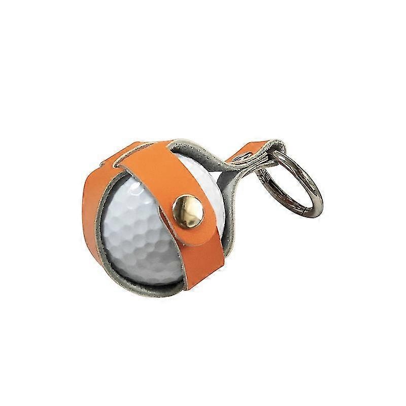 2pcs Mini Golf Ball Bag Protective Cover Faux Leather Portable Holder Resistant Quick Access Stylish Soft