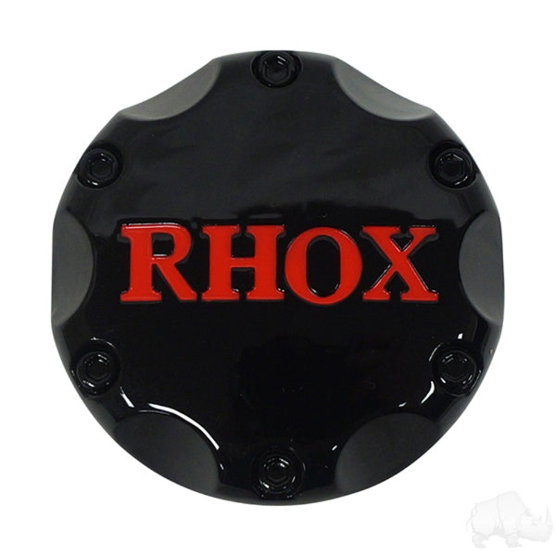 Center Cap, Black with Red RHOX