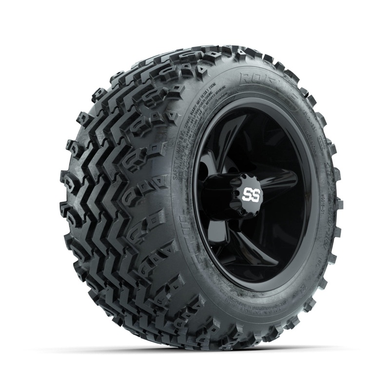 GTW Godfather Black 10 in Wheels with 18×9.50-10 Rogue All Terrain Tires  Full Set