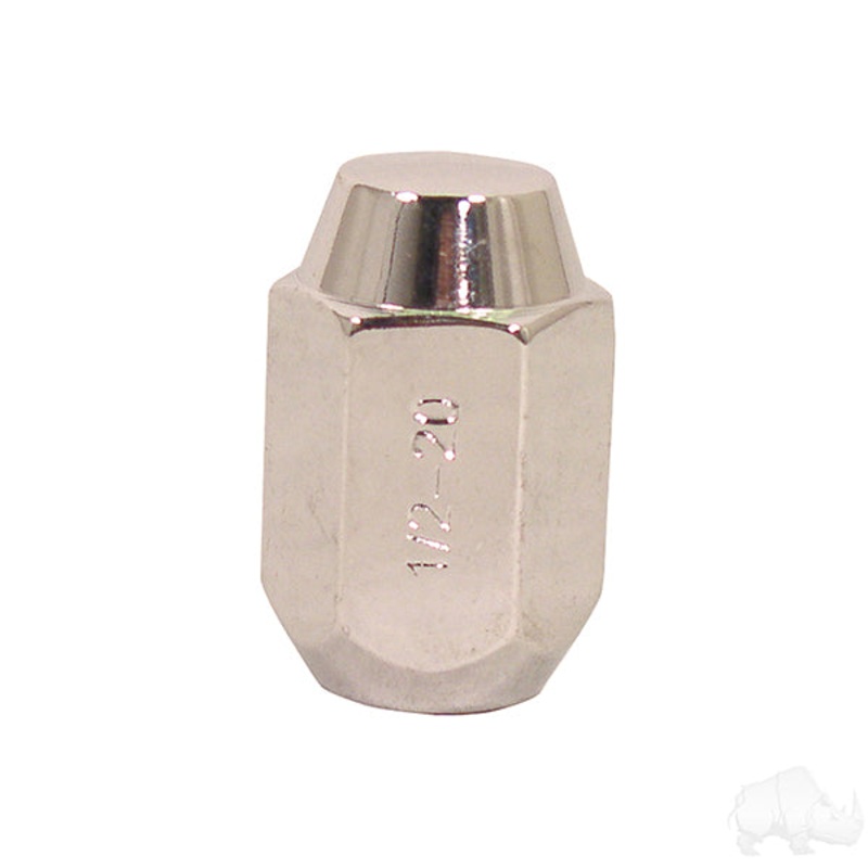 Lug Nut, Chrome Closed End Standard 1/2-20, OD 3/4