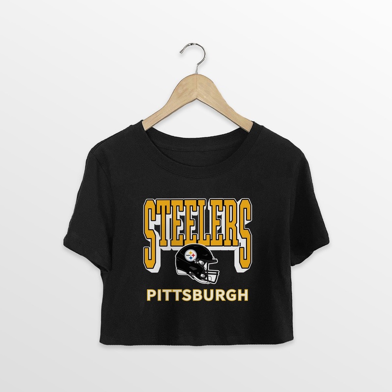 PITTSBURGH STEELERS PURE VICTORY CLASSIC CROP TEE