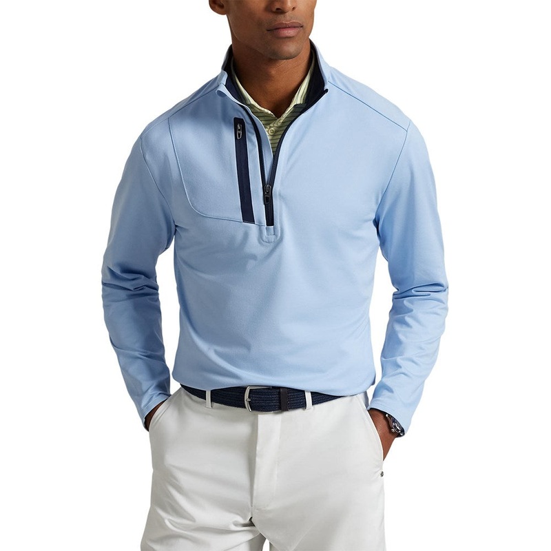 RLX Ralph Lauren Lux Perf Half Zip Pullover – Office Blue
