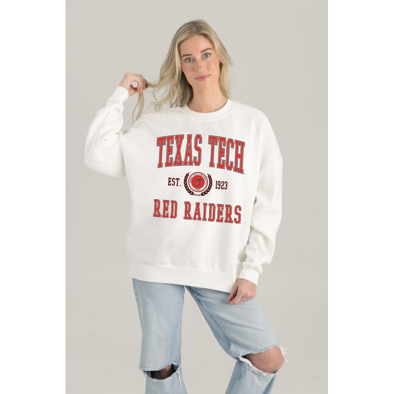 TEXAS TECH RED RAIDERS Timeless Triumph Fleece Crewneck Pullover