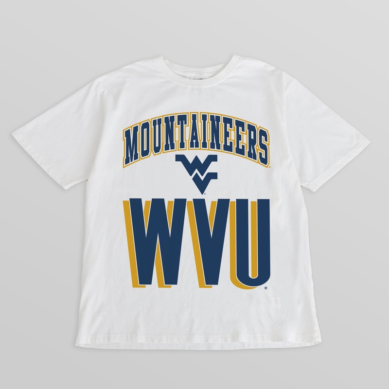 WEST VIRGINIA MOUNTAINEERS FIERCE FOCUS WASHED RELAXED FIT TEE