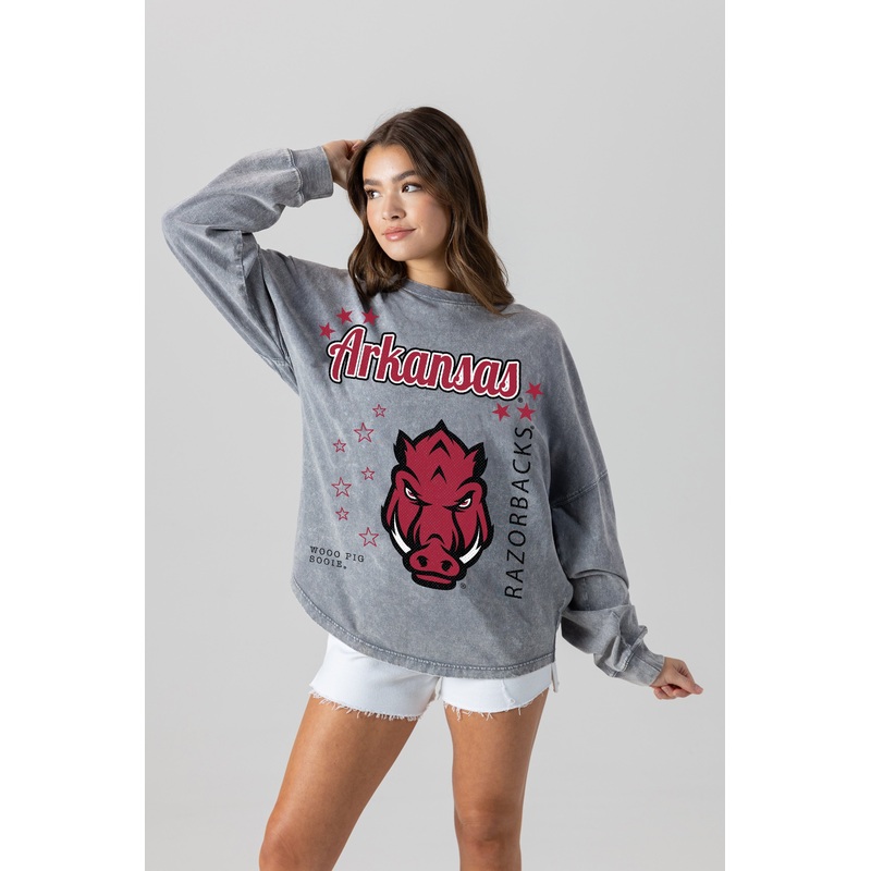 ARKANSAS RAZORBACKS Starbound Oversized Long-Sleeve Tee