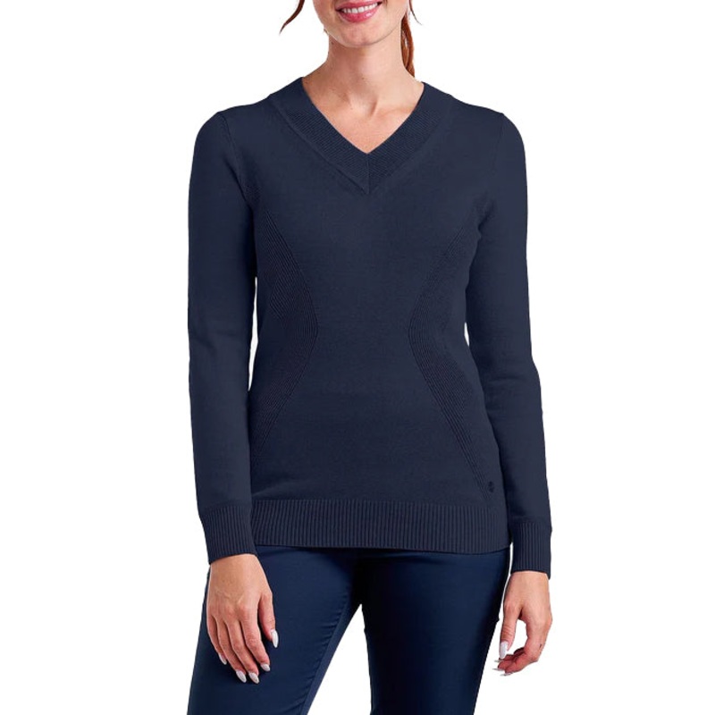 Nivo Women’s Nicole V-Neck Sweater – Navy