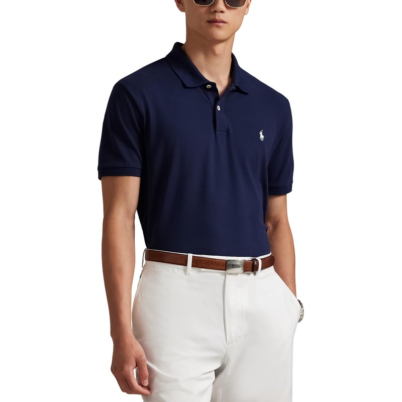 RLX Polo Performance Ralph Lauren Performance Stretch Mesh Golf Polo Shirt – Refined Navy