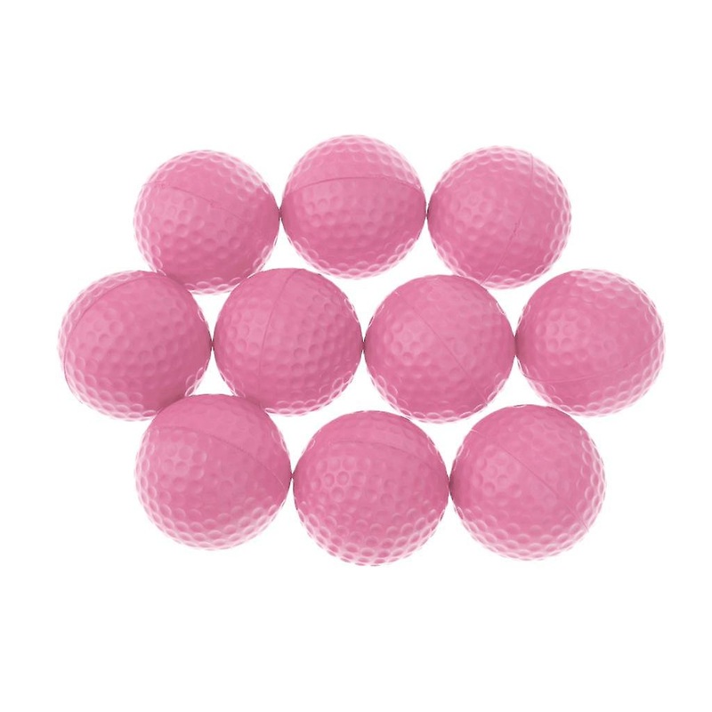 10 Pieces PU Foam Sponge Golf Training Soft Balls Golf Practice Balls Red