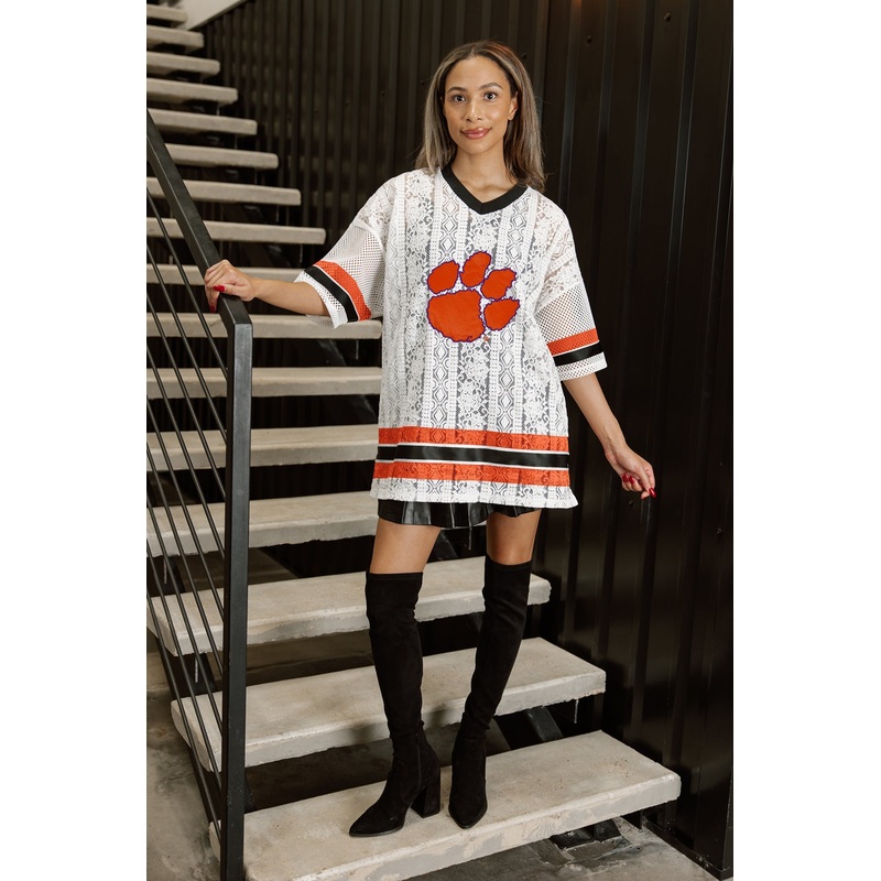 CLEMSON TIGERS HIGH NOTE LACE FASHION JERSEY