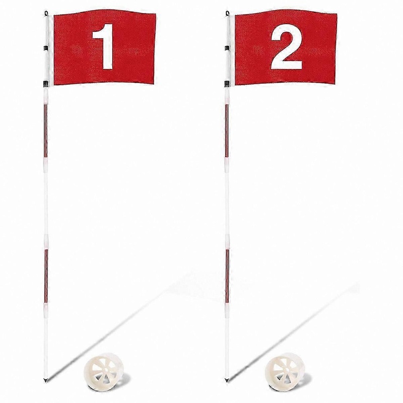 Practice Golf Flagstick and Putting Flag for Backyard Green Training Accessory