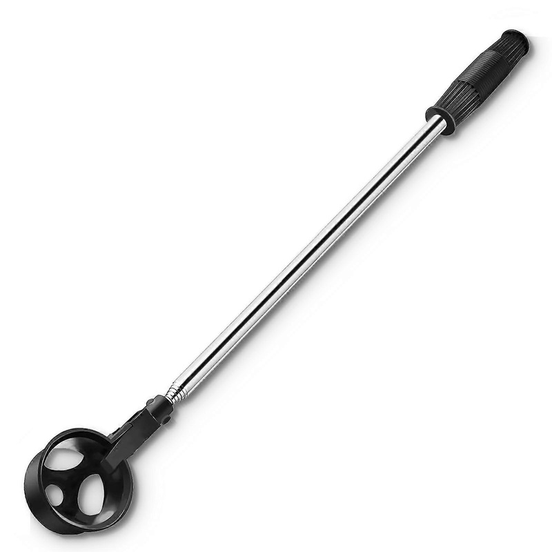 Stainless Steel Golf Ball Retriever Telescopic 78.7 Extendable Tool with Locking Scoop for Water Use Black