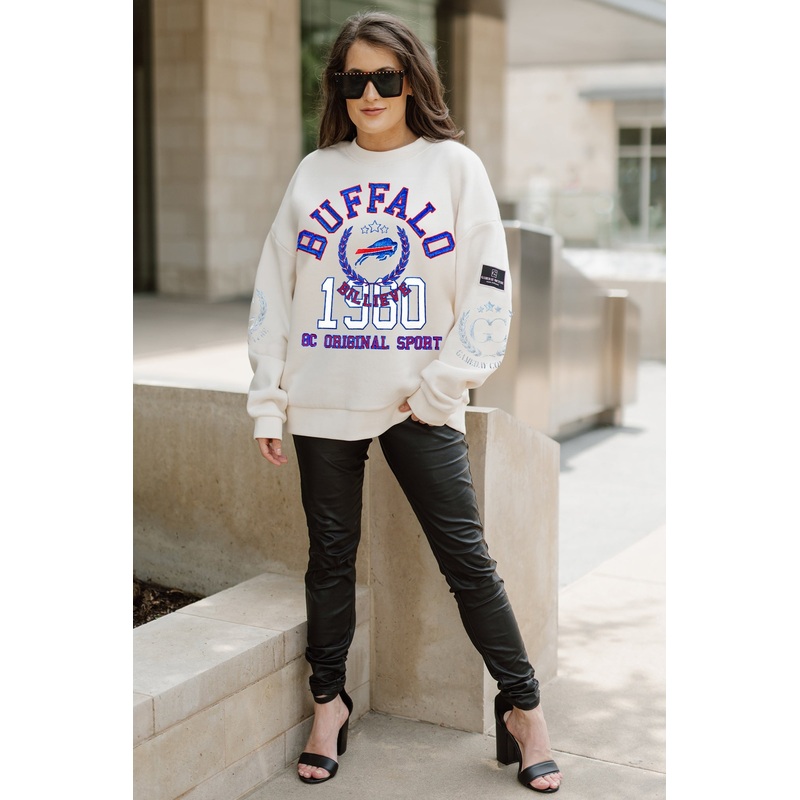 BUFFALO BILLS Gameday Slay Fleece Drop-Shoulder Crewneck