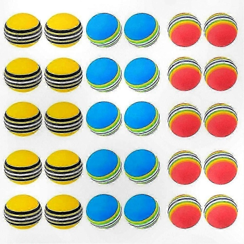 Durable Foam Golf Balls for Practice and Training Indoors or Outdoors, 30 Pack