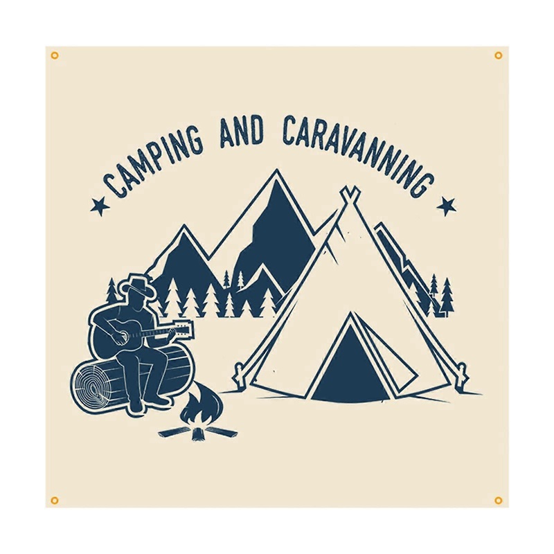 Single Side Garden Flag Outdoor Banner, Decorative Easy to Install Camping Flag