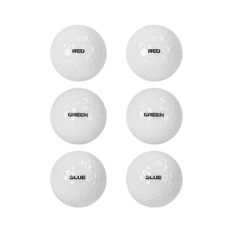 6x LED Golf Balls 3 Colors Glow Bright in Dark Golf Gift for Men Women Kids