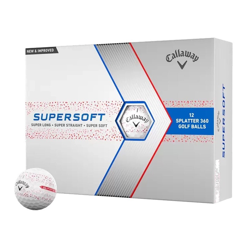 Callaway Supersoft Splatter Golf Balls – Red – Prior Generation
